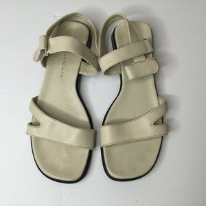 2@$25 Victoria Womens Beige Leather Sandals